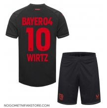 Otroški Bayer Leverkusen Florian Wirtz #10 Replika nogometni dresi kompleti Domači 2023-24 Kratek Rokav (+ hlače)