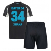 Otroški Bayer Leverkusen Granit Xhaka #34 Replika nogometni dresi kompleti Tretji 2024-25 Kratek Rokav (+ hlače)