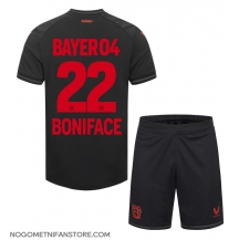 Otroški Bayer Leverkusen Victor Boniface #22 Replika nogometni dresi kompleti Domači 2023-24 Kratek Rokav (+ hlače)