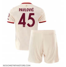 Otroški Bayern Munich Aleksandar Pavlovic #45 Replika nogometni dresi kompleti Tretji 2024-25 Kratek Rokav (+ hlače)