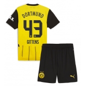 Otroški Borussia Dortmund Jamie Bynoe-Gittens #43 Replika nogometni dresi kompleti Domači 2024-25 Kratek Rokav (+ hlače)