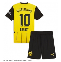 Otroški Borussia Dortmund Julian Brandt #10 Replika nogometni dresi kompleti Domači 2024-25 Kratek Rokav (+ hlače)