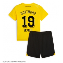 Otroški Borussia Dortmund Julian Brandt #19 Replika nogometni dresi kompleti Domači 2023-24 Kratek Rokav (+ hlače)