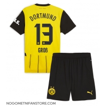 Otroški Borussia Dortmund Pascal Gross #13 Replika nogometni dresi kompleti Domači 2024-25 Kratek Rokav (+ hlače)