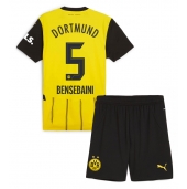 Otroški Borussia Dortmund Ramy Bensebaini #5 Replika nogometni dresi kompleti Domači 2024-25 Kratek Rokav (+ hlače)