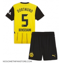 Otroški Borussia Dortmund Ramy Bensebaini #5 Replika nogometni dresi kompleti Domači 2024-25 Kratek Rokav (+ hlače)