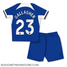 Otroški Chelsea Conor Gallagher #23 Replika nogometni dresi kompleti Domači 2023-24 Kratek Rokav (+ hlače)