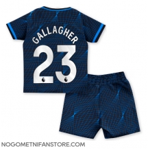 Otroški Chelsea Conor Gallagher #23 Replika nogometni dresi kompleti Gostujoči 2023-24 Kratek Rokav (+ hlače)