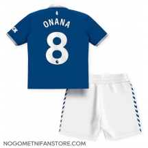 Otroški Everton Amadou Onana #8 Replika nogometni dresi kompleti Domači 2023-24 Kratek Rokav (+ hlače)