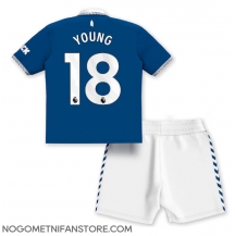 Otroški Everton Ashley Young #18 Replika nogometni dresi kompleti Domači 2023-24 Kratek Rokav (+ hlače)