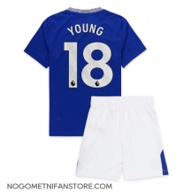 Otroški Everton Ashley Young #18 Replika nogometni dresi kompleti Domači 2024-25 Kratek Rokav (+ hlače)