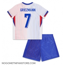 Otroški Francija Antoine Griezmann #7 Replika nogometni dresi kompleti Gostujoči EP 2024 Kratek Rokav (+ hlače)