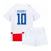 Otroški Hrvaška Luka Modric #10 Replika nogometni dresi kompleti Domači EP 2024 Kratek Rokav (+ hlače)