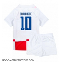 Otroški Hrvaška Luka Modric #10 Replika nogometni dresi kompleti Domači EP 2024 Kratek Rokav (+ hlače)