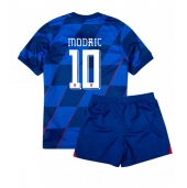 Otroški Hrvaška Luka Modric #10 Replika nogometni dresi kompleti Gostujoči EP 2024 Kratek Rokav (+ hlače)