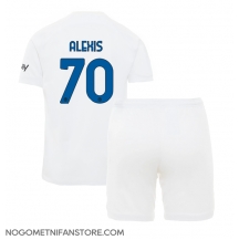 Otroški Inter Milan Alexis Sanchez #70 Replika nogometni dresi kompleti Gostujoči 2023-24 Kratek Rokav (+ hlače)