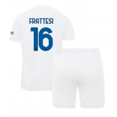 Otroški Inter Milan Davide Frattesi #16 Replika nogometni dresi kompleti Gostujoči 2023-24 Kratek Rokav (+ hlače)