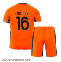 Otroški Inter Milan Davide Frattesi #16 Replika nogometni dresi kompleti Tretji 2023-24 Kratek Rokav (+ hlače)