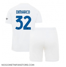 Otroški Inter Milan Federico Dimarco #32 Replika nogometni dresi kompleti Gostujoči 2023-24 Kratek Rokav (+ hlače)