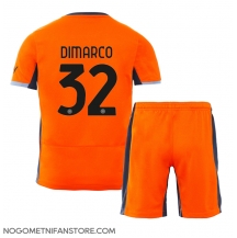 Otroški Inter Milan Federico Dimarco #32 Replika nogometni dresi kompleti Tretji 2023-24 Kratek Rokav (+ hlače)