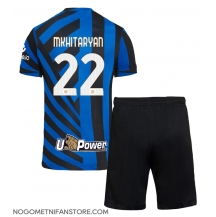 Otroški Inter Milan Henrikh Mkhitaryan #22 Replika nogometni dresi kompleti Domači 2024-25 Kratek Rokav (+ hlače)