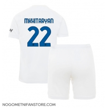 Otroški Inter Milan Henrikh Mkhitaryan #22 Replika nogometni dresi kompleti Gostujoči 2023-24 Kratek Rokav (+ hlače)