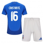 Otroški Italija Bryan Cristante #16 Replika nogometni dresi kompleti Domači EP 2024 Kratek Rokav (+ hlače)