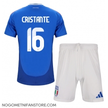 Otroški Italija Bryan Cristante #16 Replika nogometni dresi kompleti Domači EP 2024 Kratek Rokav (+ hlače)