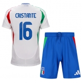 Otroški Italija Bryan Cristante #16 Replika nogometni dresi kompleti Gostujoči EP 2024 Kratek Rokav (+ hlače)