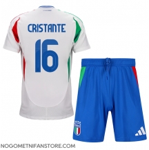 Otroški Italija Bryan Cristante #16 Replika nogometni dresi kompleti Gostujoči EP 2024 Kratek Rokav (+ hlače)