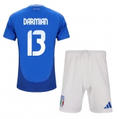 Otroški Italija Matteo Darmian #13 Replika nogometni dresi kompleti Domači EP 2024 Kratek Rokav (+ hlače)