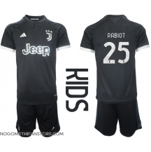 Otroški Juventus Adrien Rabiot #25 Replika nogometni dresi kompleti Tretji 2023-24 Kratek Rokav (+ hlače)