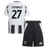 Otroški Juventus Andrea Cambiaso #27 Replika nogometni dresi kompleti Domači 2024-25 Kratek Rokav (+ hlače)