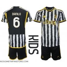 Otroški Juventus Danilo Luiz #6 Replika nogometni dresi kompleti Domači 2023-24 Kratek Rokav (+ hlače)