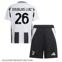 Otroški Juventus Douglas Luiz #26 Replika nogometni dresi kompleti Domači 2024-25 Kratek Rokav (+ hlače)