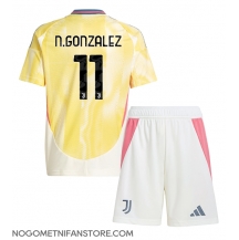 Otroški Juventus Nicolas Gonzalez #11 Replika nogometni dresi kompleti Gostujoči 2024-25 Kratek Rokav (+ hlače)