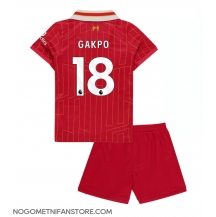 Otroški Liverpool Cody Gakpo #18 Replika nogometni dresi kompleti Domači 2024-25 Kratek Rokav (+ hlače)