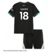 Otroški Liverpool Cody Gakpo #18 Replika nogometni dresi kompleti Gostujoči 2024-25 Kratek Rokav (+ hlače)