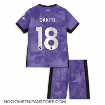 Otroški Liverpool Cody Gakpo #18 Replika nogometni dresi kompleti Tretji 2023-24 Kratek Rokav (+ hlače)