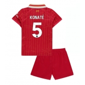 Otroški Liverpool Ibrahima Konate #5 Replika nogometni dresi kompleti Domači 2024-25 Kratek Rokav (+ hlače)