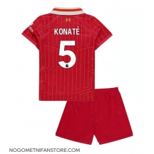 Otroški Liverpool Ibrahima Konate #5 Replika nogometni dresi kompleti Domači 2024-25 Kratek Rokav (+ hlače)