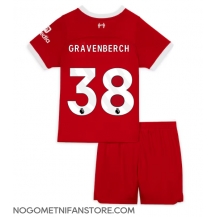 Otroški Liverpool Ryan Gravenberch #38 Replika nogometni dresi kompleti Domači 2023-24 Kratek Rokav (+ hlače)