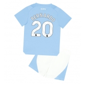 Otroški Manchester City Bernardo Silva #20 Replika nogometni dresi kompleti Domači 2023-24 Kratek Rokav (+ hlače)