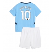 Otroški Manchester City Jack Grealish #10 Replika nogometni dresi kompleti Domači 2024-25 Kratek Rokav (+ hlače)