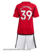 Otroški Manchester United Scott McTominay #39 Replika nogometni dresi kompleti Domači 2023-24 Kratek Rokav (+ hlače)