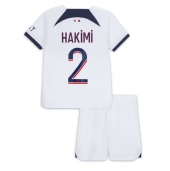 Otroški Paris Saint-Germain Achraf Hakimi #2 Replika nogometni dresi kompleti Gostujoči 2023-24 Kratek Rokav (+ hlače)