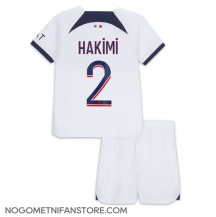 Otroški Paris Saint-Germain Achraf Hakimi #2 Replika nogometni dresi kompleti Gostujoči 2023-24 Kratek Rokav (+ hlače)