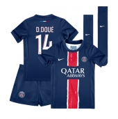 Otroški Paris Saint-Germain Desire Doue #14 Replika nogometni dresi kompleti Domači 2024-25 Kratek Rokav (+ hlače)