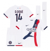 Otroški Paris Saint-Germain Desire Doue #14 Replika nogometni dresi kompleti Gostujoči 2024-25 Kratek Rokav (+ hlače)