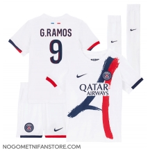 Otroški Paris Saint-Germain Goncalo Ramos #9 Replika nogometni dresi kompleti Gostujoči 2024-25 Kratek Rokav (+ hlače)